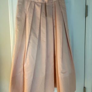 Pale pink Banana Republic silk midi skirt NWT
